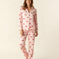 Red Coquette Bows Stripe Pajama Set OMFORT