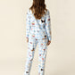 Plaid Puppy Print Satin Pajama Set OMFORT