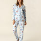 Plaid Puppy Print Satin Pajama Set OMFORT