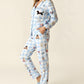 Plaid Puppy Print Satin Pajama Set OMFORT