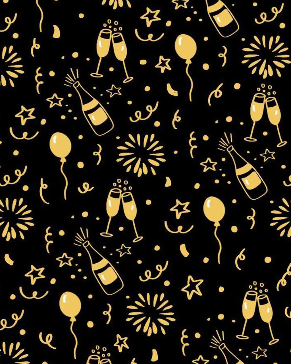 Champagne Firework Print Pajama Set OMFORT