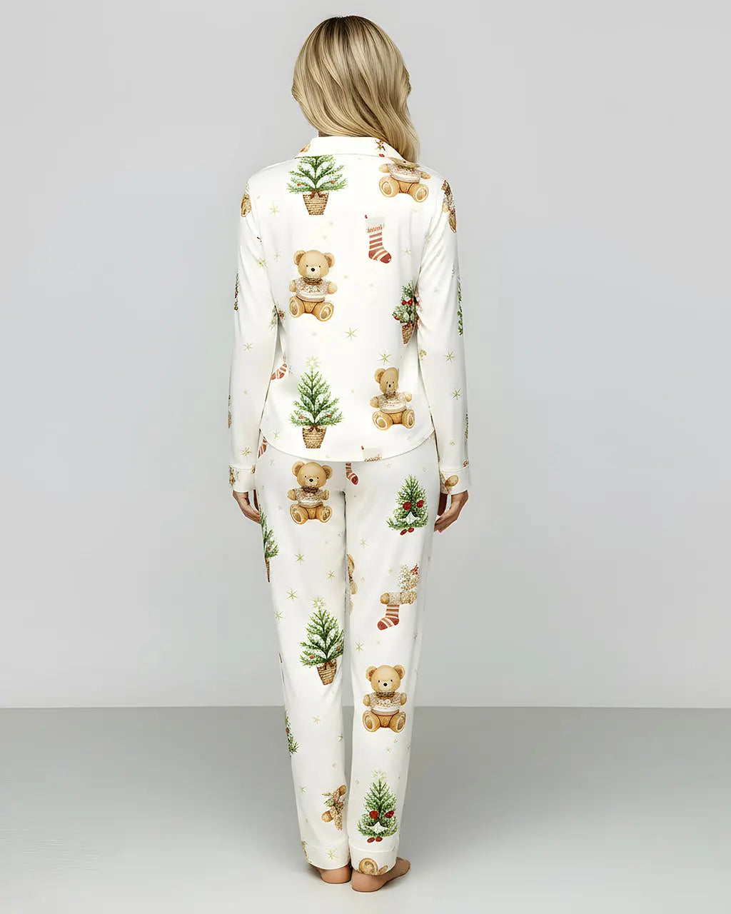 Christmas Tree Teddy Bear Pajama Set OMFORT