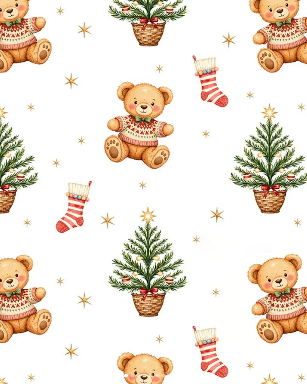 Christmas Tree Teddy Bear Pajama Set OMFORT