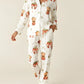 Strawberry House Bear Print Pajama Set OMFORT