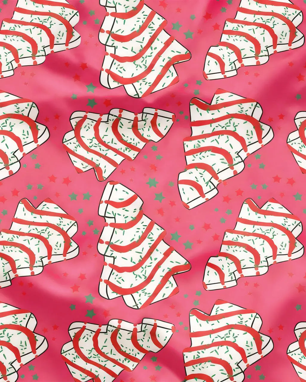 Christmas Tree Cakes Satin Pajama Set OMFORT