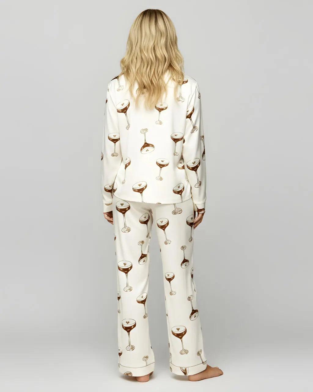 Espresso Martini Drink Print Pajama Set OMFORT