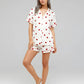Valentines Day Hearts Print Pajama Set OMFORT