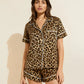 Classic Brown Leopard Print Short Pajama Set OMFORT