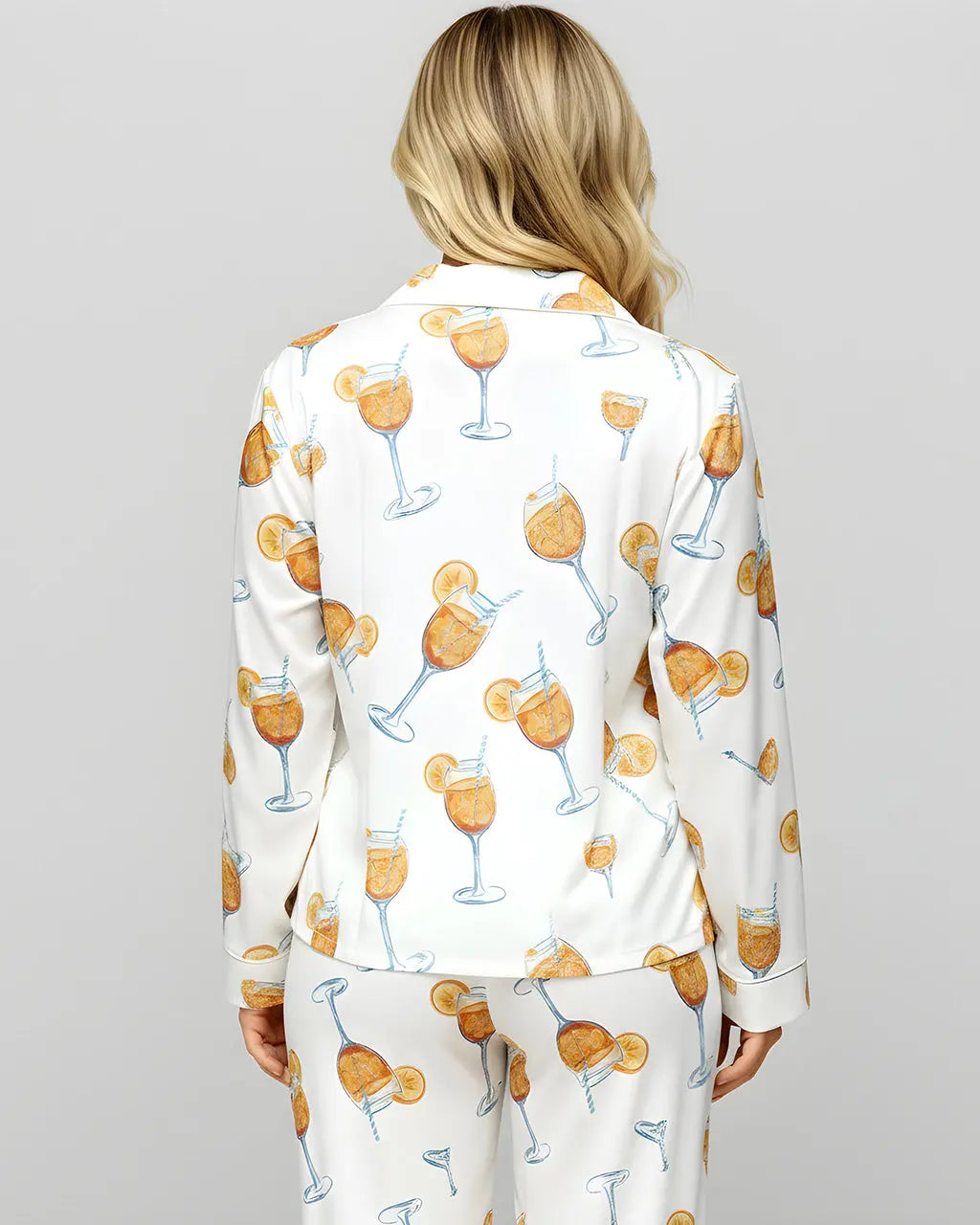 Aperol Spritz Drink Print Pajama Set OMFORT