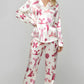 Cheerleading Pattern Satin Pajama Set OMFORT