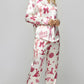 Cheerleading Pattern Satin Pajama Set OMFORT