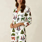 Christmas You Serious Clark Print Pajama Set OMFORT