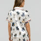 French Bulldog Print Satin Pajama Set OMFORT