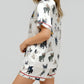 French Bulldog Print Satin Pajama Set OMFORT