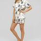 French Bulldog Print Satin Pajama Set OMFORT