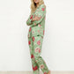 Vintage Rooster Floral Print Pajama Set OMFORT