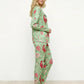 Vintage Rooster Floral Print Pajama Set OMFORT