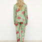 Vintage Rooster Floral Print Pajama Set OMFORT
