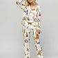 Christmas Cats Print Pajama Set OMFORT