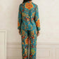 Vintage Floral Print Pajama Set OMFORT