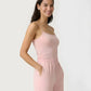 Casual Pink Cami Top and Pants Set OMFORT