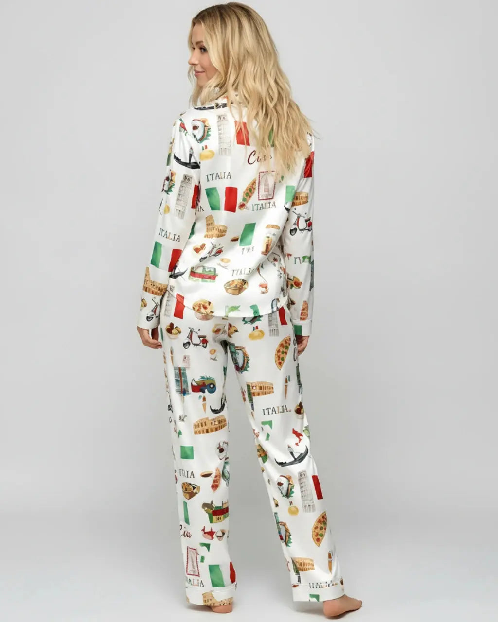 Italy Roma Travel Pajama Set OMFORT