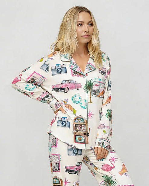 Las Vegas Travel Pajama Set OMFORT