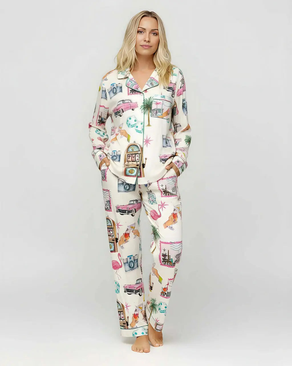 Las Vegas Travel Pajama Set OMFORT