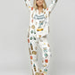 Travel Planner Pattern Pajama Set OMFORT