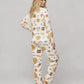 Italian Cookies Desserts Print Pajama Set OMFORT