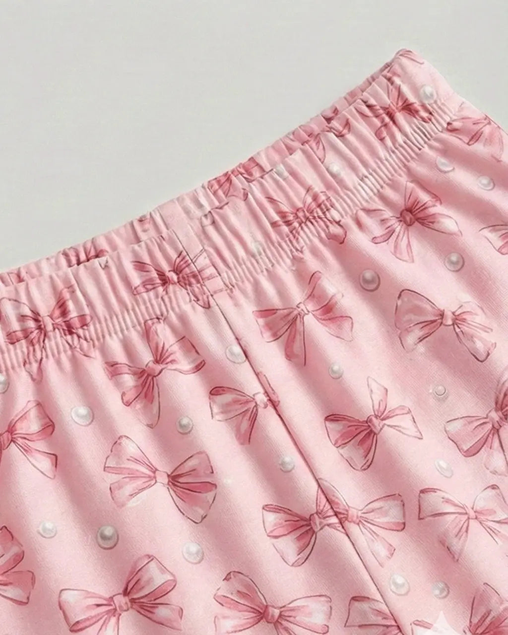 Ribbon Bow Top And Pants Lounge Set OMFORT