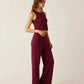 Casual Crop Tank Top and Wide-Leg Pants Lounge Set OMFORT