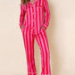 Candy Stripe Satin Pajama Set OMFORT