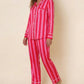 Candy Stripe Satin Pajama Set OMFORT