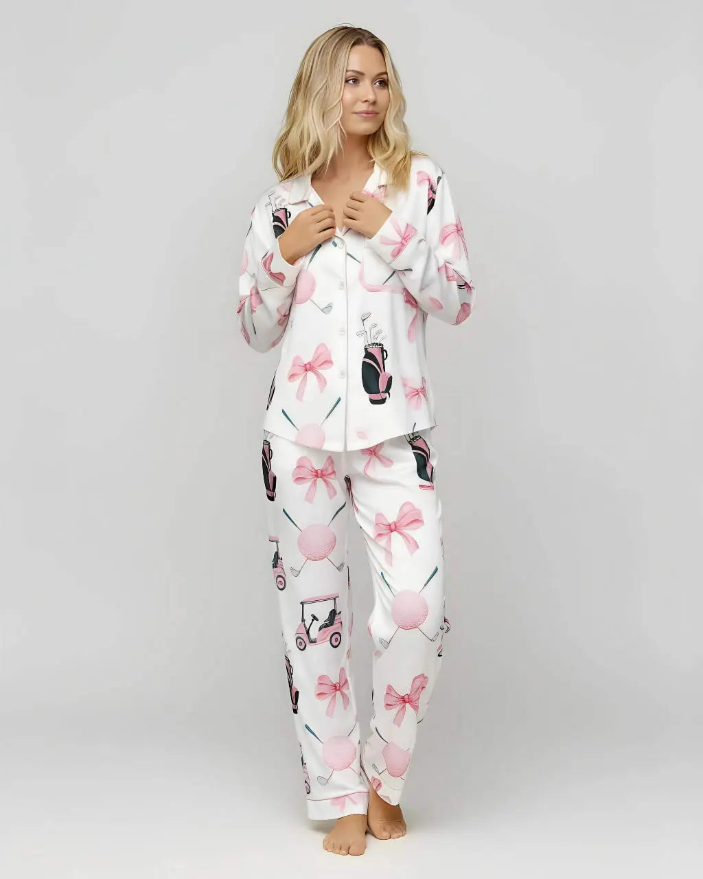 Golf Club Print Pajama Set OMFORT