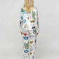 Scottish Travel Print Satin Pajama Set OMFORT
