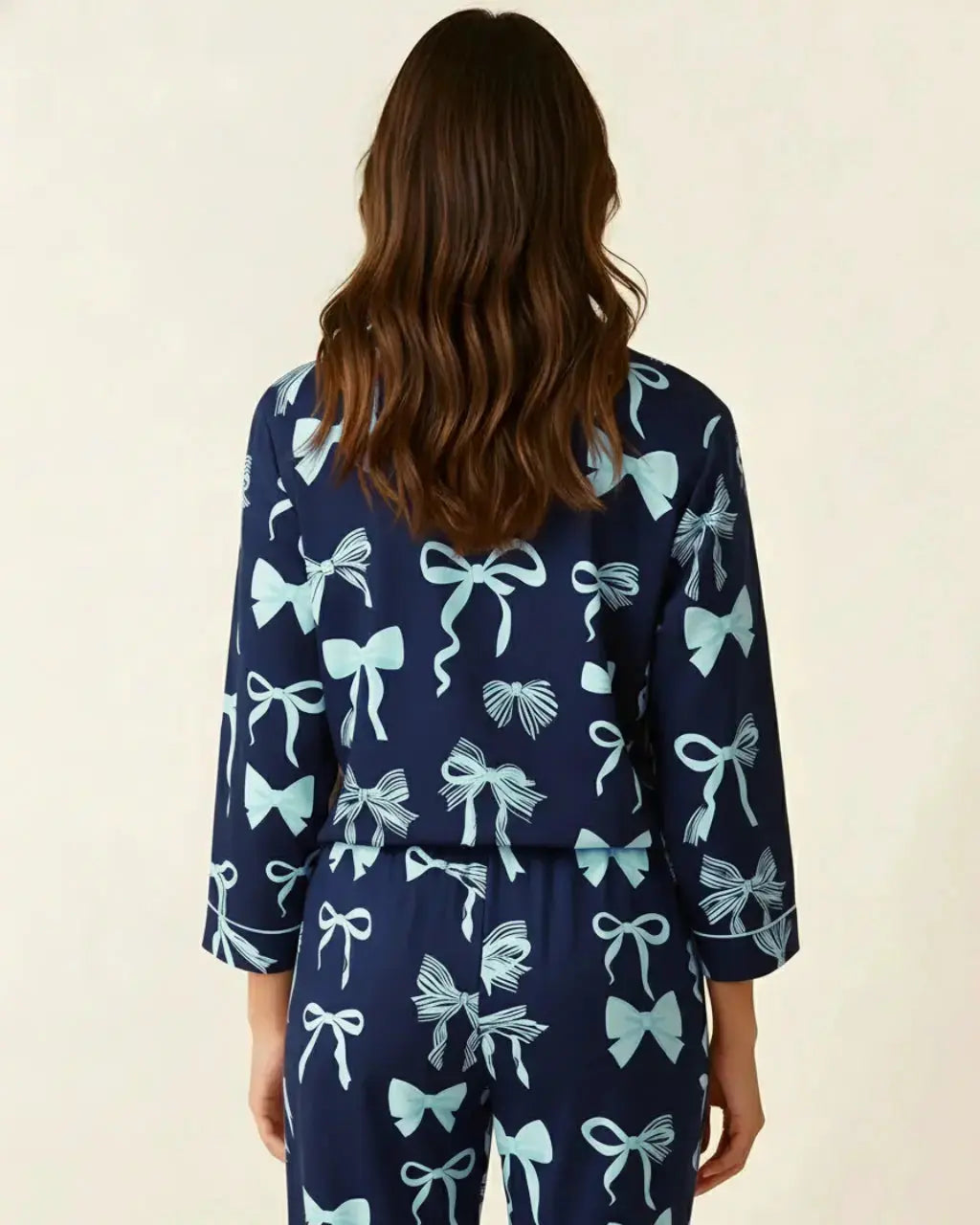 Buttery Soft Bow Print Pajama Set OMFORT