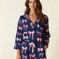 Buttery Soft Bow Print Pajama Set OMFORT