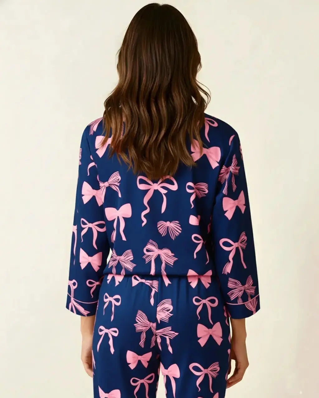 Buttery Soft Bow Print Pajama Set OMFORT