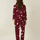 Wine Cocktails Print Pajama Set OMFORT