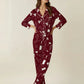 Wine Cocktails Print Pajama Set OMFORT