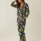Holiday Cocktails Print Pajama Set OMFORT