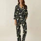 Black Martini Print Pajama Set OMFORT
