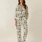 Olive Martini Drinking Pattern Pajama Set OMFORT