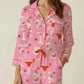 Cocktail Cherry Print Pajama Set OMFORT