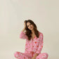 Cocktail Cherry Print Pajama Set OMFORT