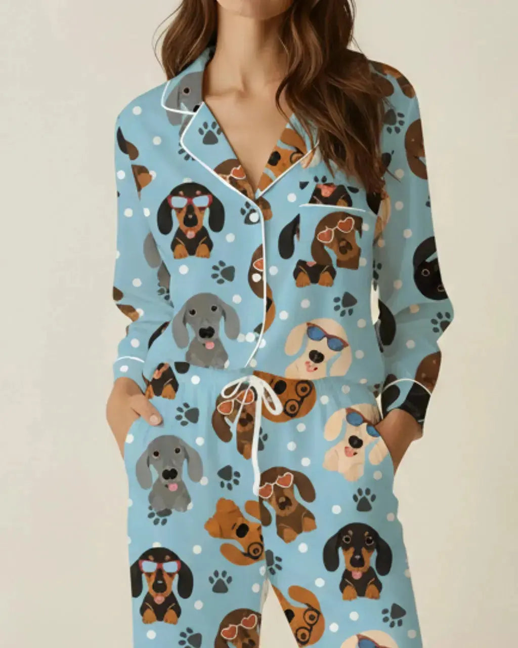 Dog Pets Print Pajama Set OMFORT