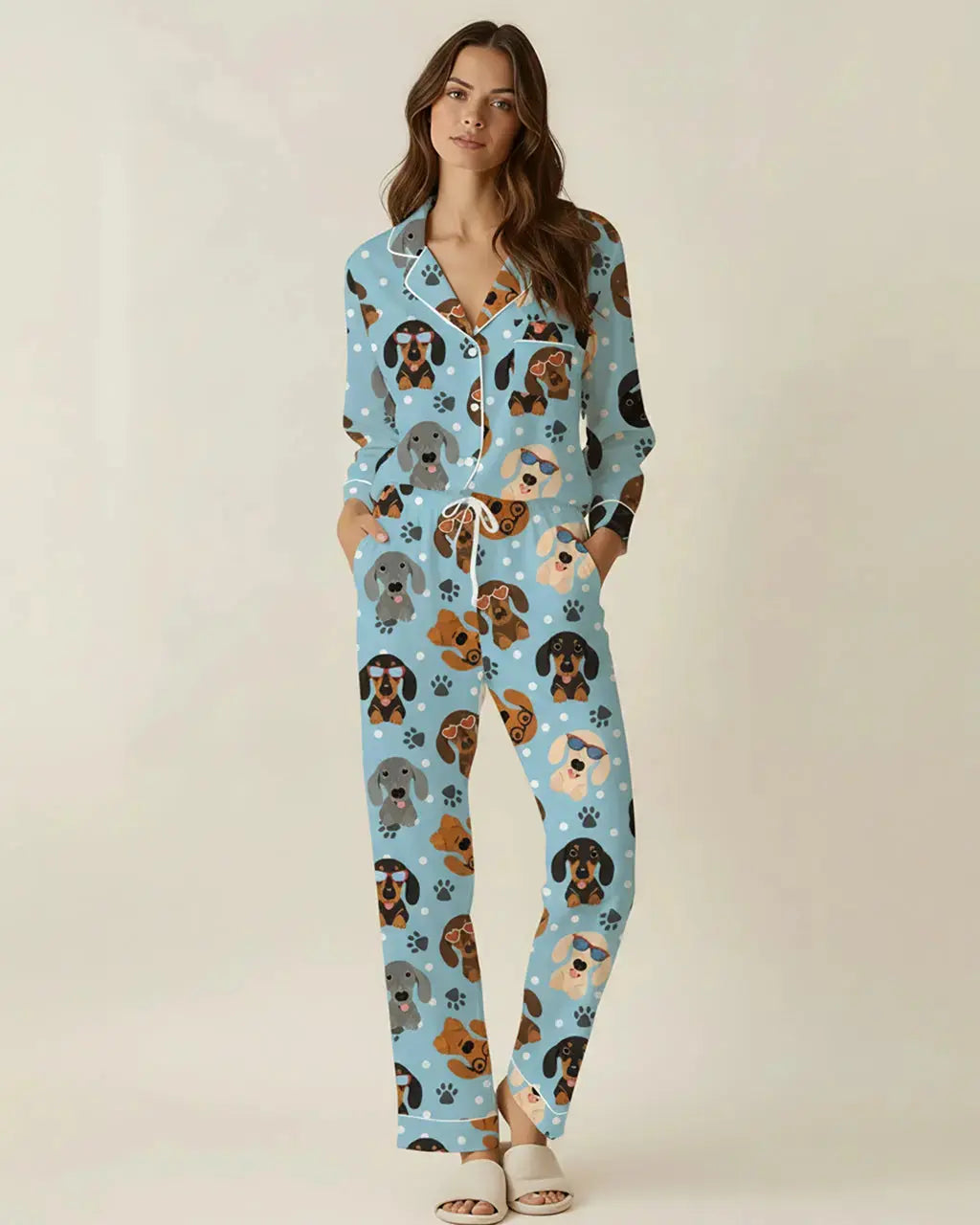 Dog Pets Print Pajama Set OMFORT