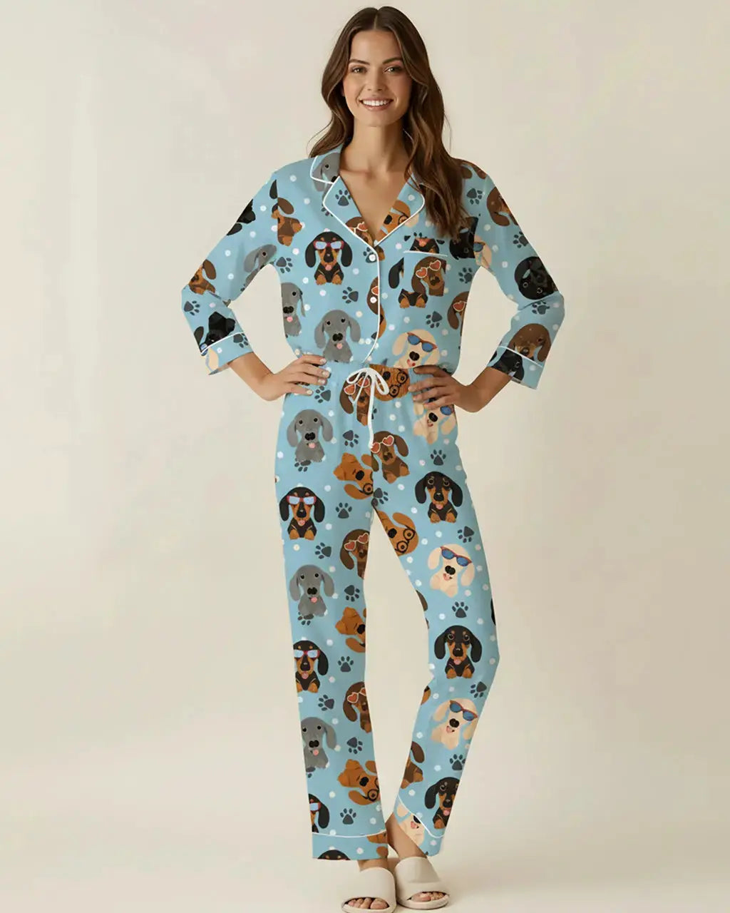 Dog Pets Print Pajama Set OMFORT