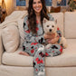 Scottie Dog Pattern Pajama Set - OMFORT